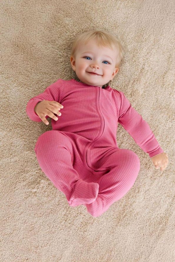 LUESS Baby Girl Comfortable Seasonal 100% Cotton Jumpsuit - Pink