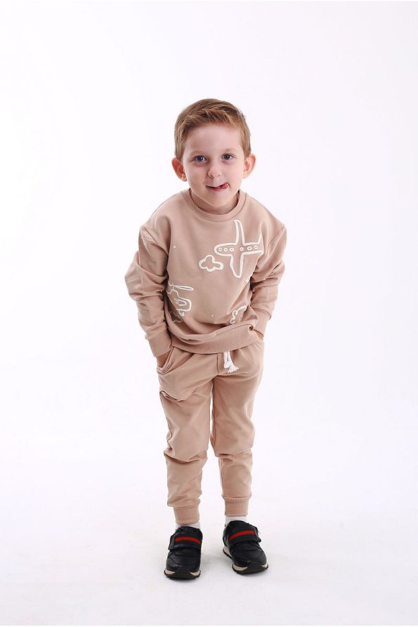 Bobby Jr Kidswear Helicopter Plane Print Boys Outfit