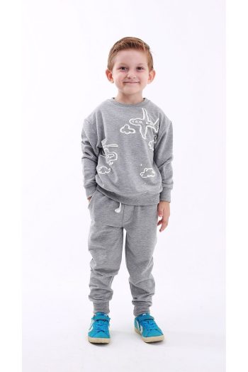 Bobby Jr Kidswear Helicopter Plane Printed Boys' Set