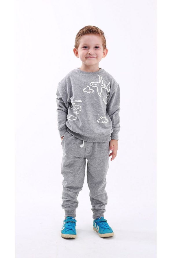 Bobby Jr Kidswear Helicopter Plane Printed Boys' Set