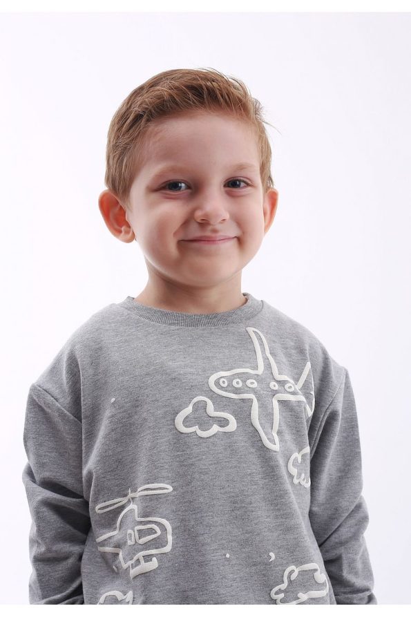 Bobby Jr Kidswear Helicopter Plane Printed Boys' Set