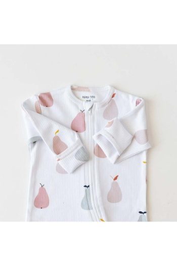 Mama Yoyo Baby Kids Organic Interlock Jumpsuit - Pear Pattern