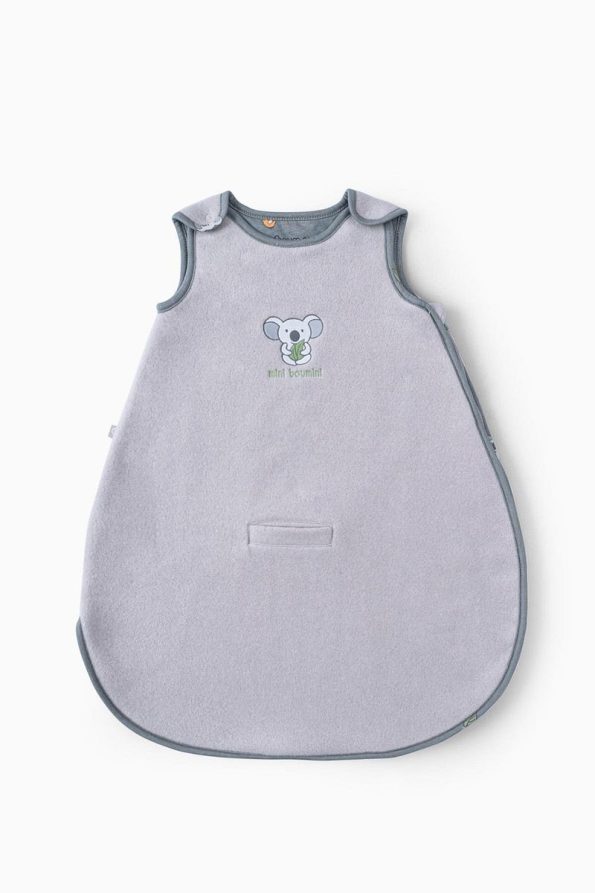 Boumini Sleeveless Cotton Baby Sleep Bag with Koala Embroidery in Gray