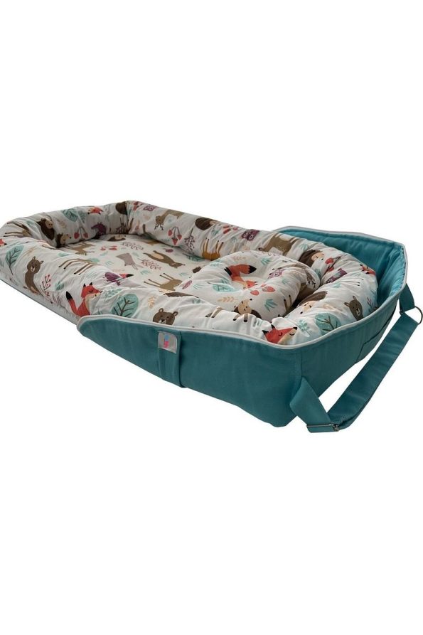 Jaju Baby Nest Forest Pattern Portable Baby Bed with Bag