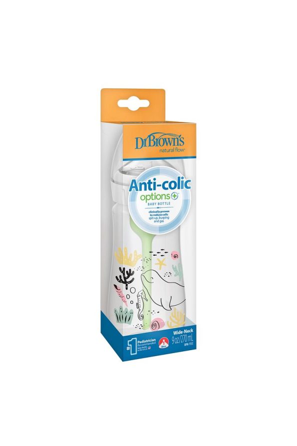 Dr. Brown's Wide Mouth Anti-Colic Ocean Whale Pattern PP Bottle 270 ml