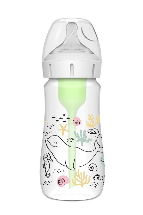 Dr. Brown's Wide Mouth Anti-Colic Ocean Whale Pattern PP Bottle 270 ml