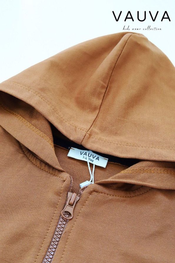 Vauva Kids Hooded Zip-Up Sweatshirt for Boys and Girls Ages 1-6