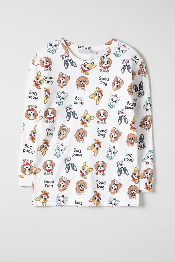 Krazber Printed Long Sleeve Pajama Set