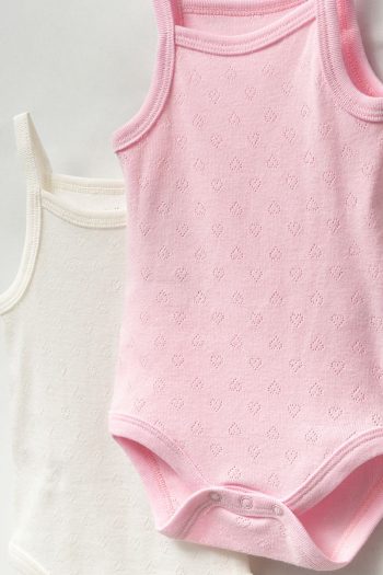 Mother Love Jacquard Organic 2-Pack Strap Bodysuit