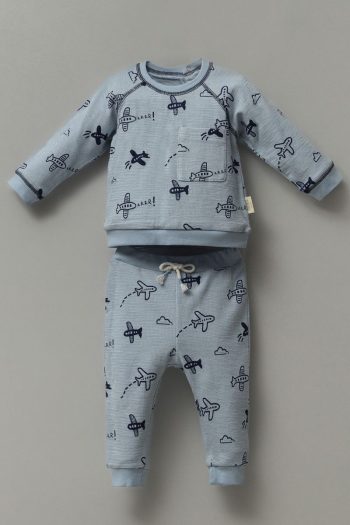 Necix Airplane Long Sleeve Baby Pajamas