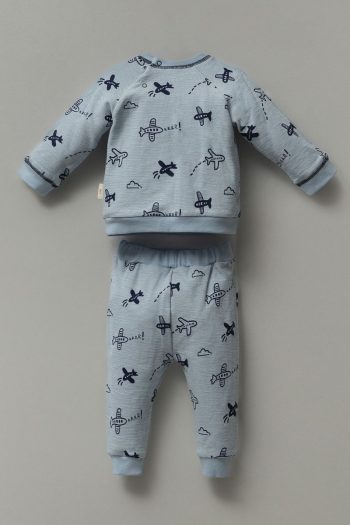 Necix Airplane Long Sleeve Baby Pajamas