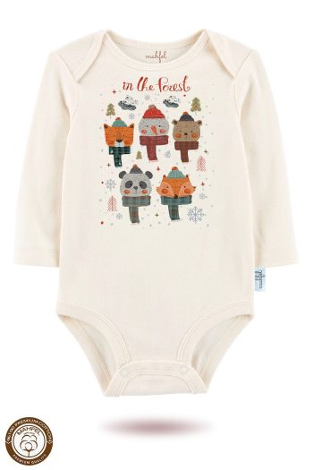 MAHFEL 2-Pack 100% Organic Cotton Printed Baby Bodysuit