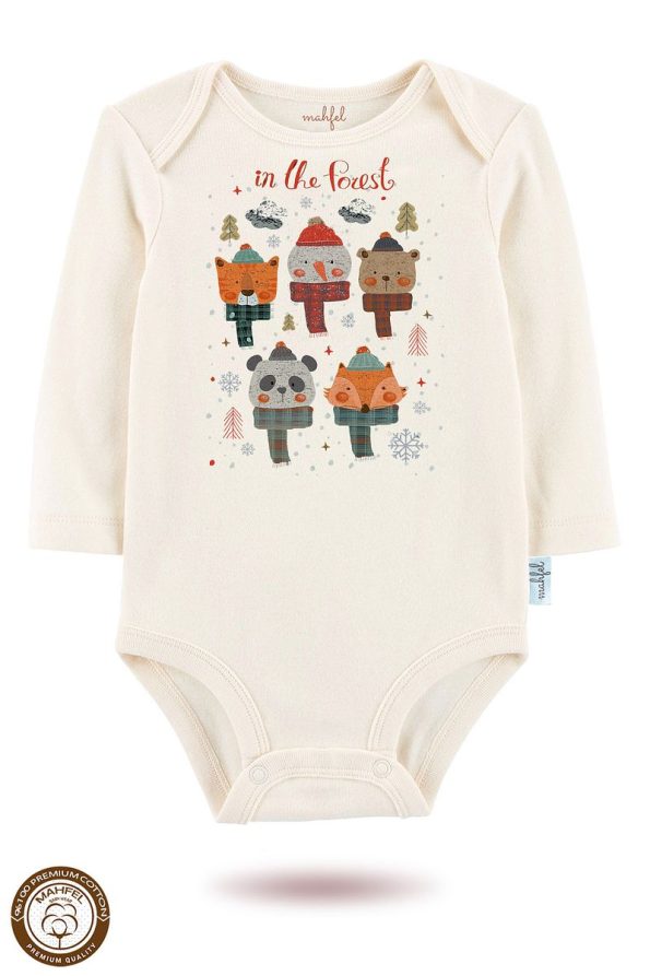 MAHFEL 2-Pack 100% Organic Cotton Printed Baby Bodysuit