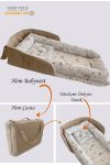 Jaju Baby Brown Mountain Pattern Portable Baby Nest with Bag