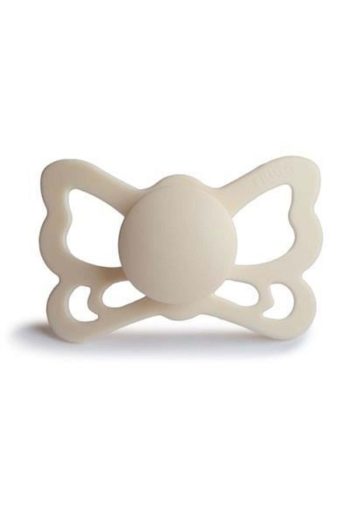 Frigg Butterfly Silicone Pacifier - Cream 6-18 Months