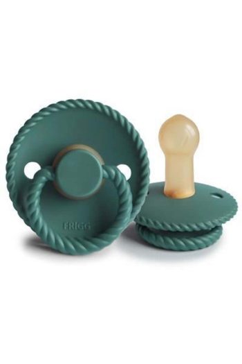 Frigg Rope Rubber Pacifier - Vintage Green 6-18 Months