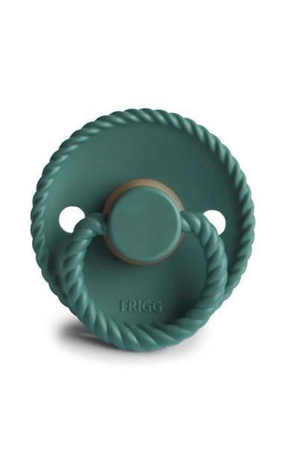 Frigg Rope Rubber Pacifier - Vintage Green 6-18 Months