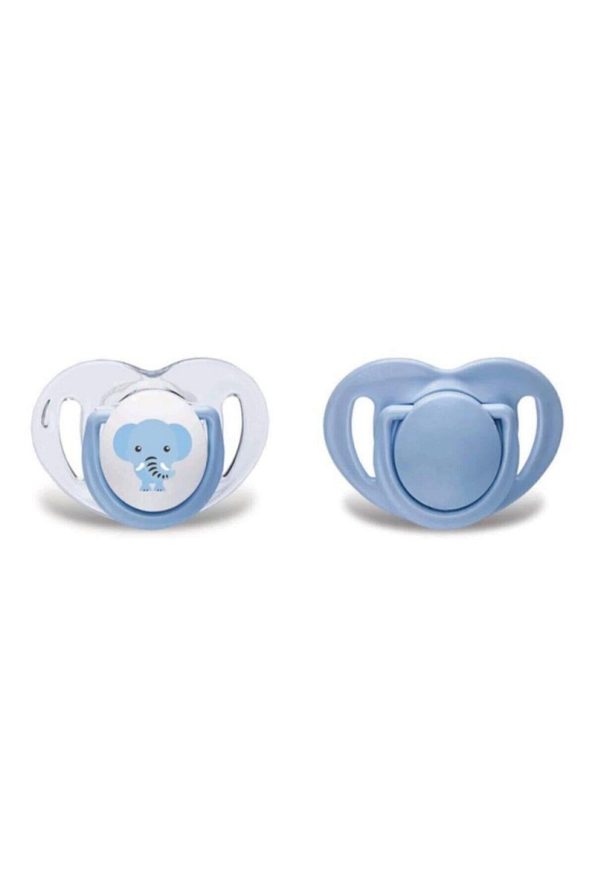 Mamajoo Elephant & Blue Pattern Pacifier Set for 12 Months