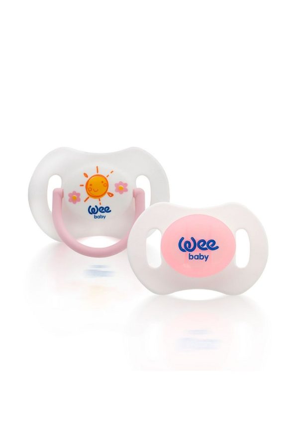 Wee Baby Set of 2 Day and Night Pacifiers No.1 with Storage Case - PINK