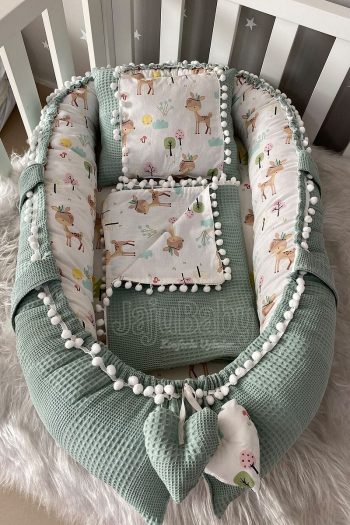 Jaju Baby 3-Piece Babynest Set with Deer Design