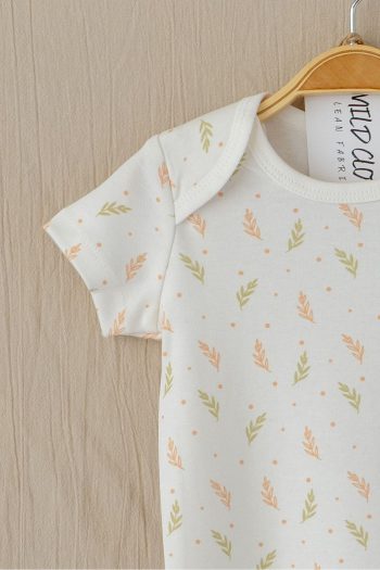 Mild Cloth 100% Organic Cotton Baby Short Sleeve Bodysuit