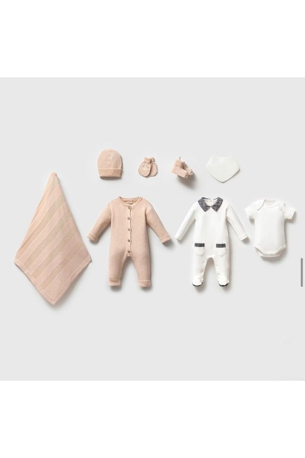 Nipperland Newborn Baby Boy Frank 8-Piece Special Design Box Set Organic Cotton