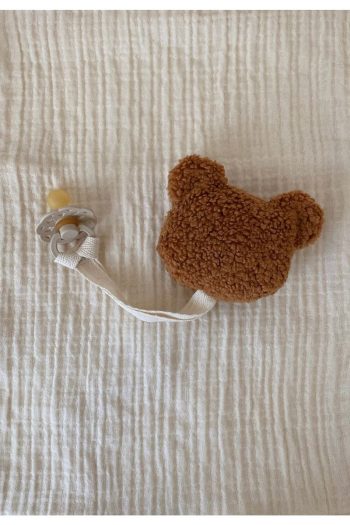 bohemoon Teddy Bear Pacifier Holder Camel
