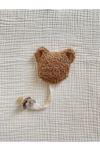 Bohemoon Teddy Bear Pacifier Holder Brown