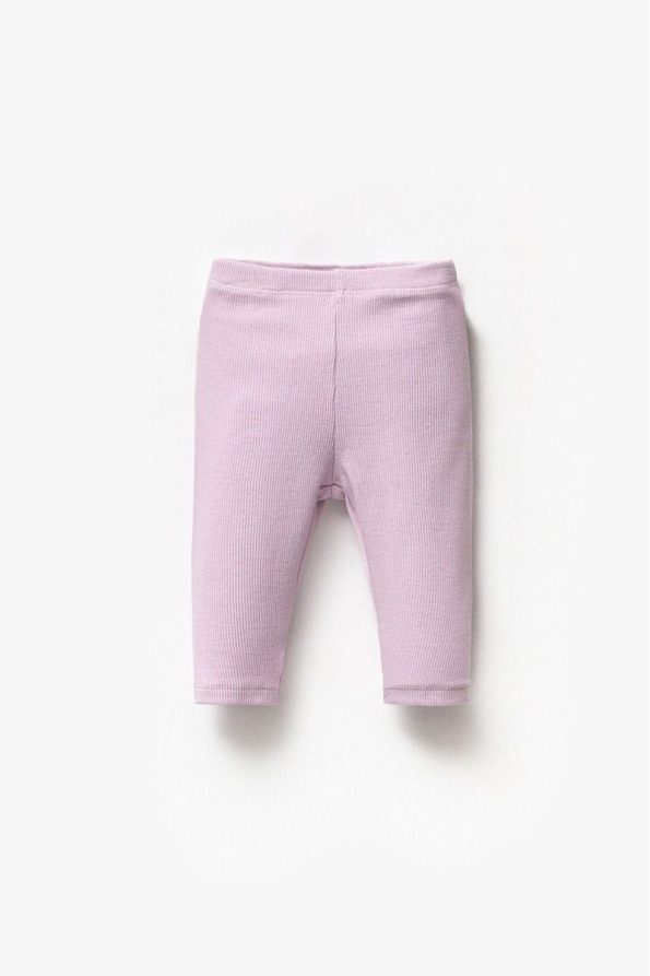 Polpuf Ribbed Leggings for Girls Aged 0-5