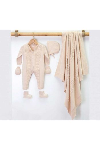 Nipperland Heart Knit 5-Piece Newborn Set