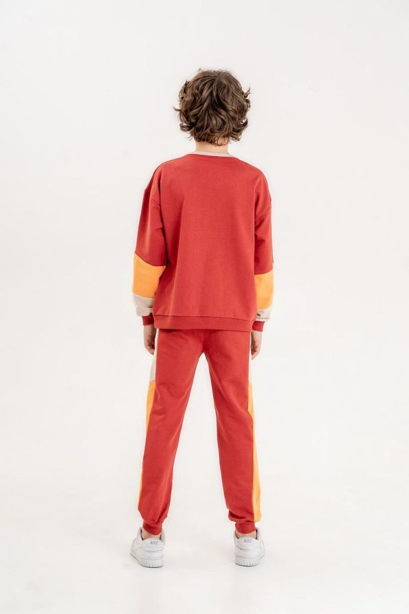 Mışıl Kids Always Brave Printed Hoodie and Pants Set for Boys