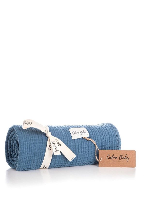 Caline Baby 4-Layer Muslin Blanket 120x120cm - Navy