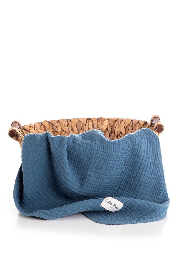 Caline Baby 4-Layer Muslin Blanket 120x120cm - Navy