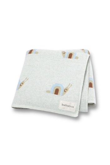 Battani.Co Knitted Baby Blanket for Boys and Girls - Cream Snail 85cm x 85cm