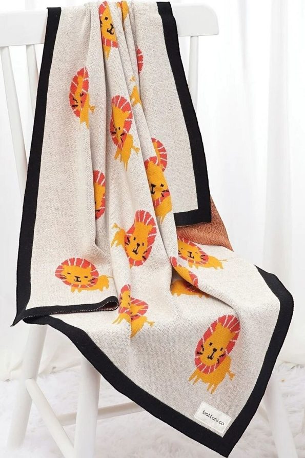 Battani.Co Knit Baby Blanket for Boys and Girls 85cm x 85cm