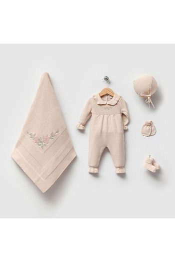 Nipperland 100% Cotton Elegant Embroidered Hospital Exit Set