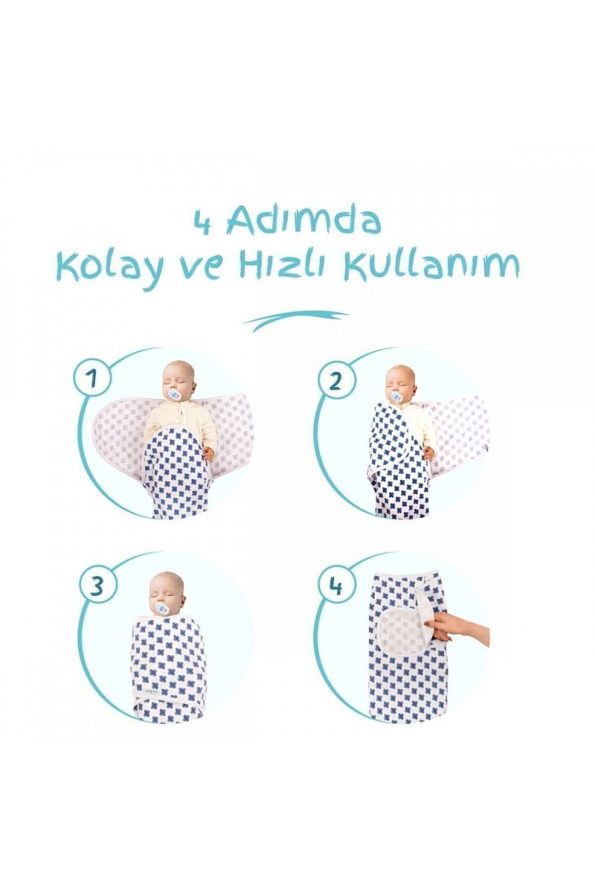 Sevi Baby New Season Swaddle for 0-3 Months - 100% Cotton