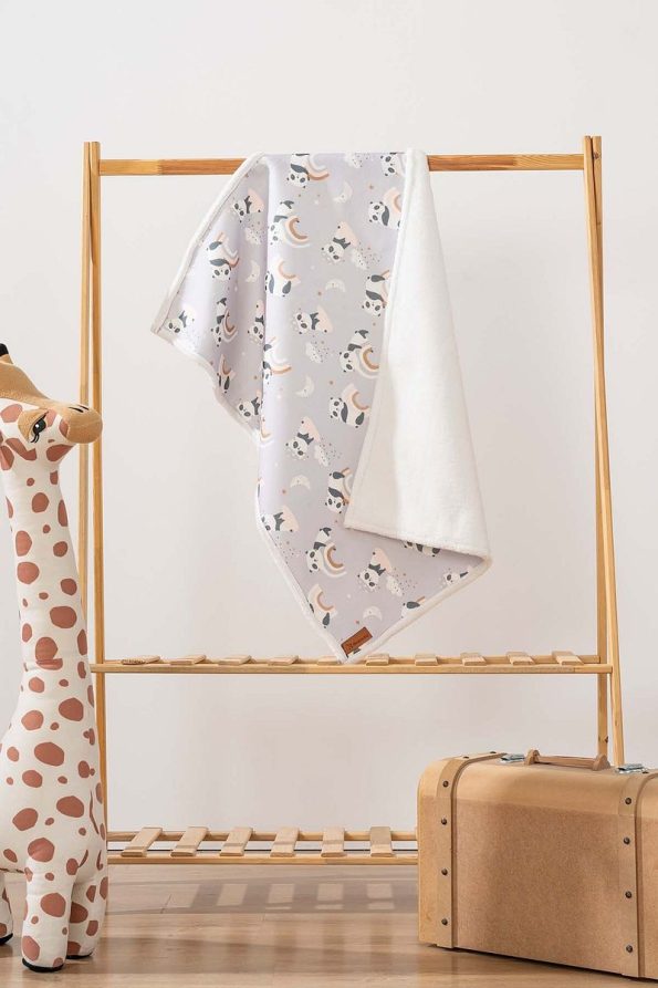 Rivaİstanbul Fluffy Baby Blanket 70x100 Cm Panda Print