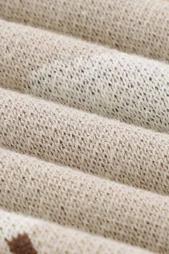 Battani.Co Knit Baby Blanket for Boys and Girls 85cm x 85cm Beige