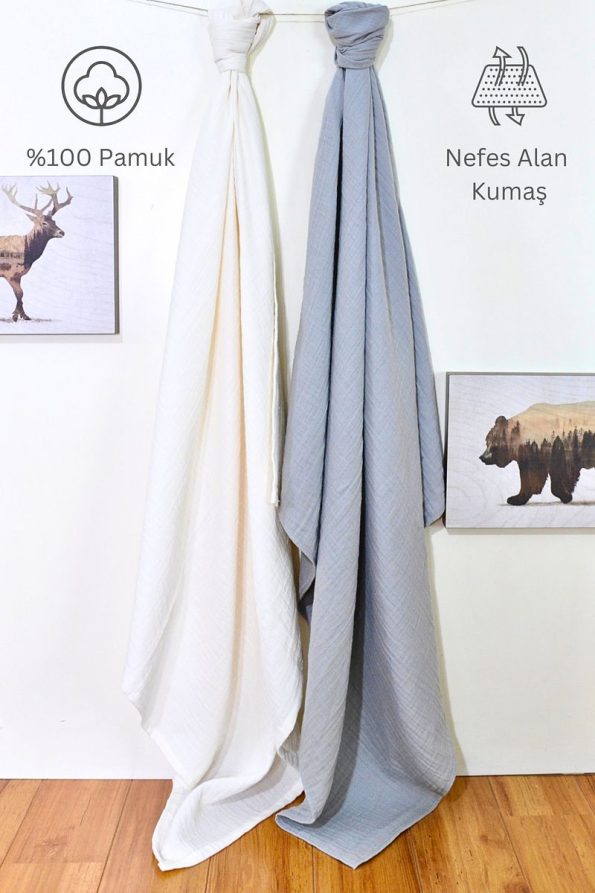 Vita Cherie 2-Piece Muslin Baby Blanket Set