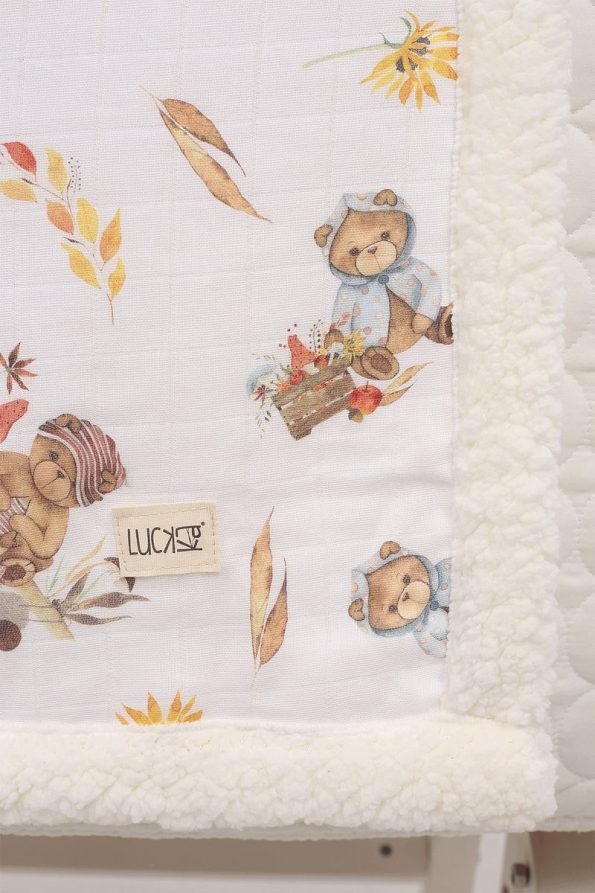 LUCKKA Puffy Baby Blanket 70x100 Cm Sheep Fleece Muslin Blanket