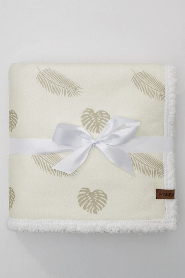 HAMUR Fluffy Baby Blanket 80x100 Cm Melis Sheep Wool Blanket