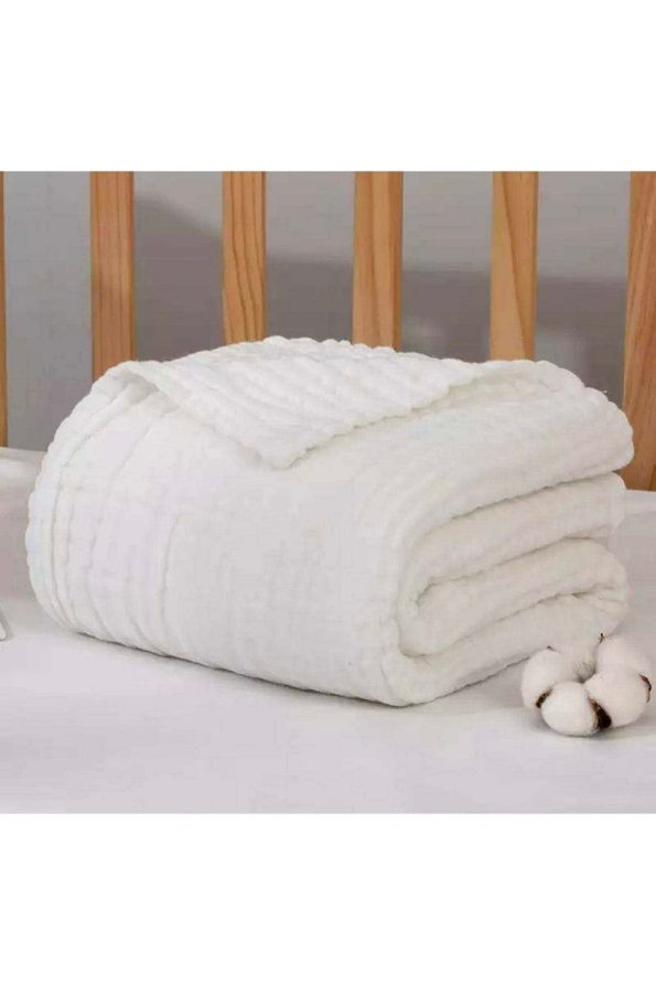JUNIPERUS Ecru 4-Layer Multi-Purpose Muslin Blanket