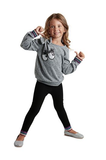 MSHB&G Eyes Girls' Knit Sweater and Leggings Set