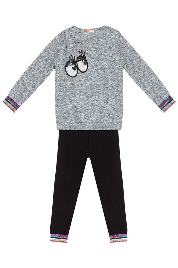 MSHB&G Eyes Girls' Knit Sweater and Leggings Set