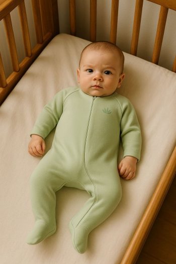 Minytrendy Organic Newborn Zip-Up Romper Set