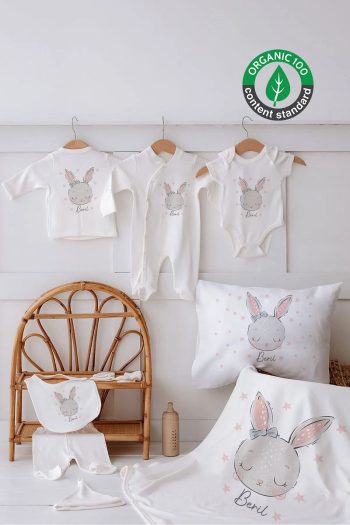 Lilabio 100% Organic Personalized Bunny Hospital Set