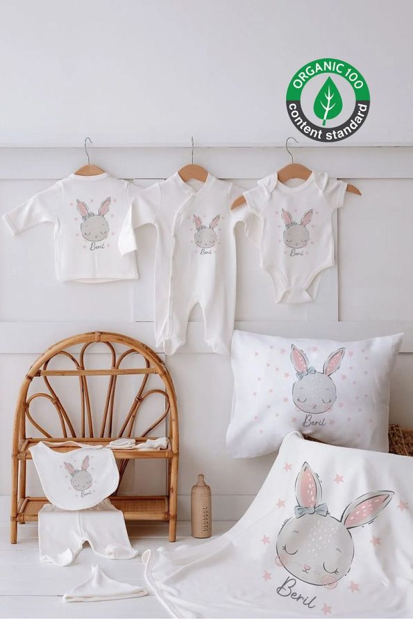 Lilabio 100% Organic Personalized Bunny Hospital Set