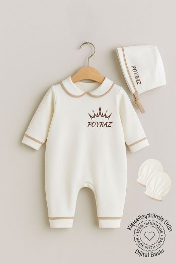 Personalized Newborn Boy Romper Gift Set
