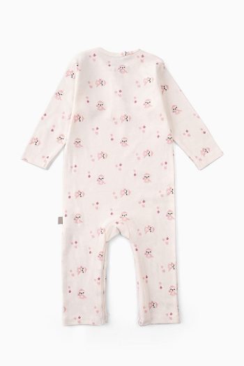 Boumini Baby Long Sleeve Snap Romper Pink